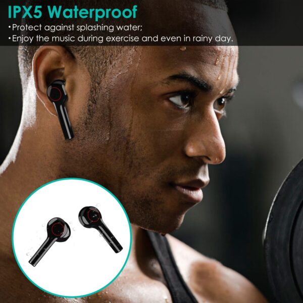 IPX5 Waterproof Wireless 5.0 TWS Earbuds Wireless Headsets w/ Mic - Image 4